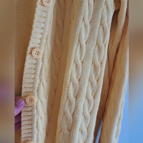 Pale Yellow Cable Knit Sweater 2X Womens - Picture 3 of 4